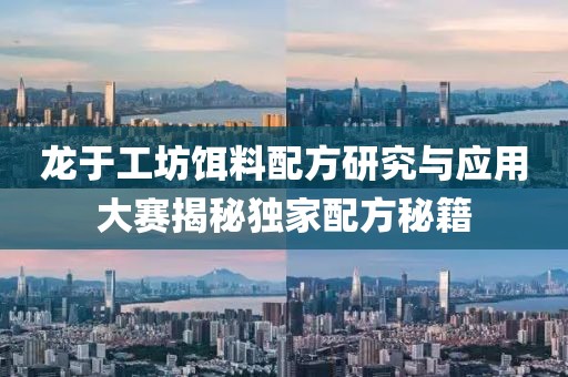 龍于工坊餌料配方研究與應(yīng)用大賽揭秘獨(dú)家配方秘籍